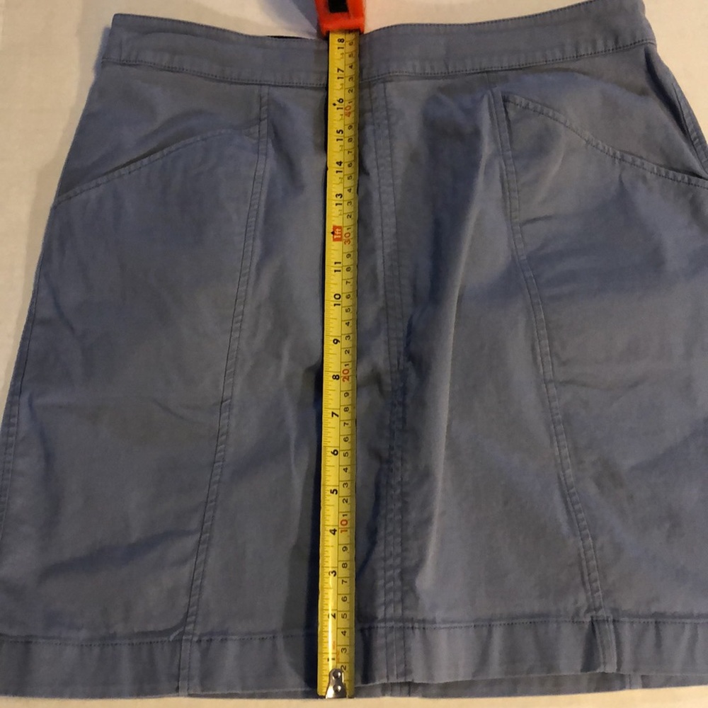 Boden Light Blue Chino Midi Skirt Size 8 - Picture 7 of 8